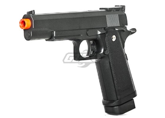 UK Arms G6 1911 Hi Capa 5.1 Spring Airsoft Pistol Laser & Barrel Extension Combo ( Black )