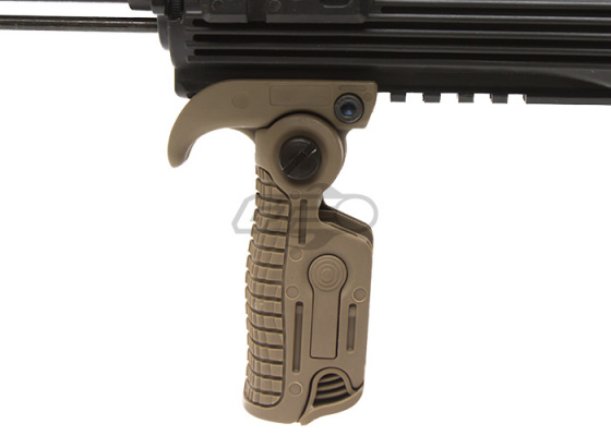 Lancer Tactical AB163 Extendable Folding Vertical Grip ( Dark Earth )