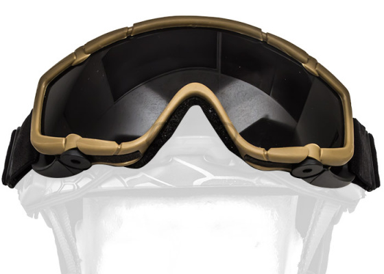 Emerson SI Ballistic Goggles w/ Swivel Clips For Helmet ( Tan )