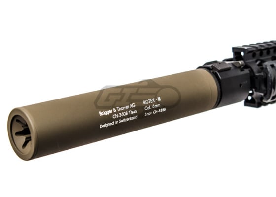 ASG B&T ROTEX - III Barrel Extension for M4 Series AEG ( Long / Tan ) ( Flash Hider Included )