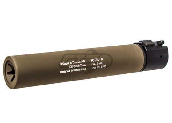 ASG B&T ROTEX - III Barrel Extension for M4 Series AEG ( Long / Tan ) ( Flash Hider Included )