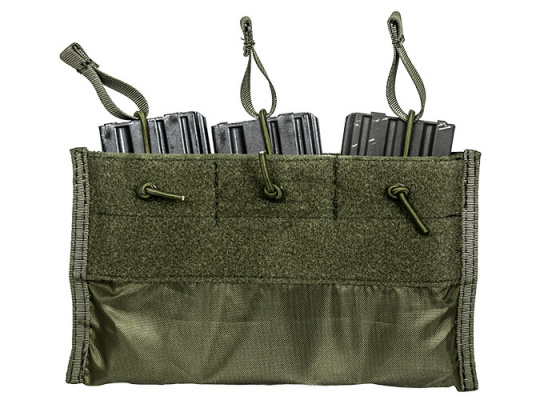 Lancer Tactical Triple Kangaroo M4 / M16 Magazine Pouch ( OD Green )