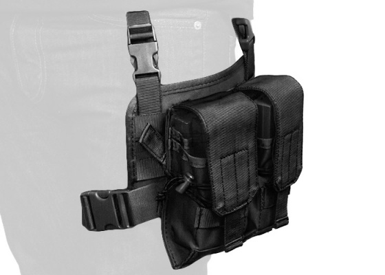 Lancer Tactical Magazine Pouch Leg Rig MOLLE ( Black )