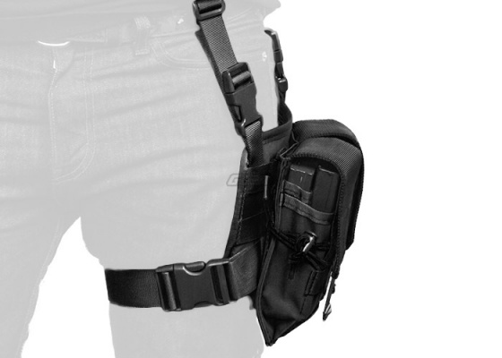 Lancer Tactical Magazine Pouch Leg Rig MOLLE ( Black )