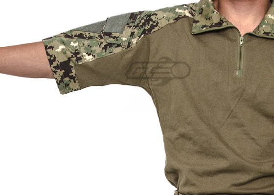 Lancer Tactical Gen 2 Combat Short Sleeve Shirt ( Woodland Digital / XS )