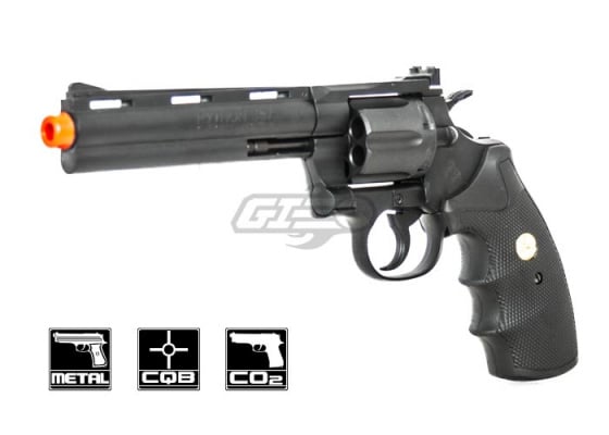 Colt Python 6" 357 CO2 Revolver Airsoft Gun Licensed by Cybergun (16491)