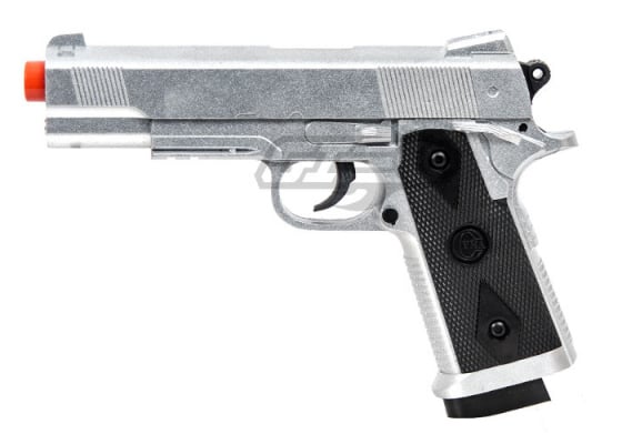 CYMA 1911 Tactical Chrome Metal Spring Airsoft Pistol ( Silver )