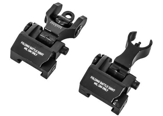 Echo 1 Front & Rear Combat Sight Set ( Black )