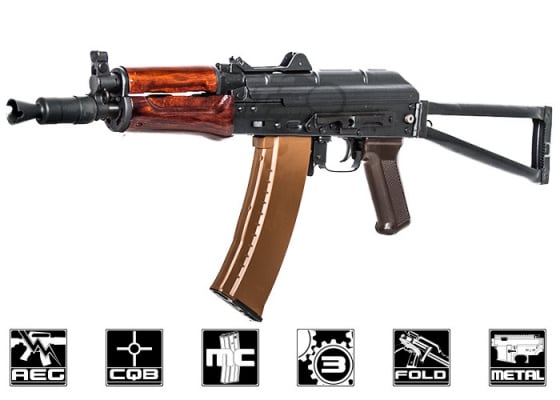 E&L Airsoft AK74U A104 Carbine AEG Airsoft Rifle ( Wood )