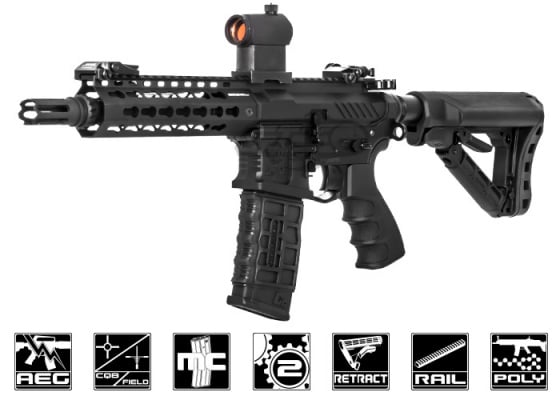 G&G Combat Machine CM16 SRS KeyMod M4 Carbine AEG Airsoft Rifle ( Black )