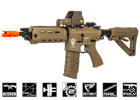 G&G GR4 G26 Advanced DST M4 Carbine Blow Back AEG Airsoft Rifle Light & Laser ( Tan )