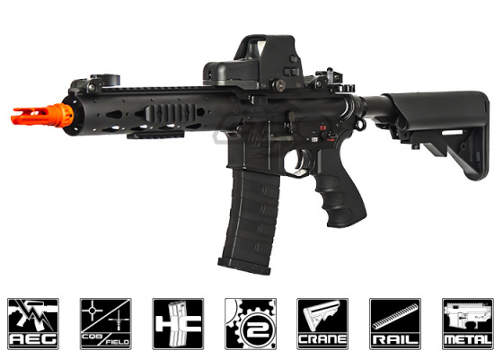 G&G Combat Machine GC16 FFR 9" M4 Carbine AEG Airsoft Rifle ( Black )