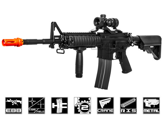 G&G Top Tech GR16 R4 Commando Blowback AEG Airsoft Rifle (Black)