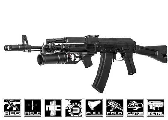 Airsoft GI Custom AK74M / GP30 AEG Airsoft Rifle ( Black Card Custom )