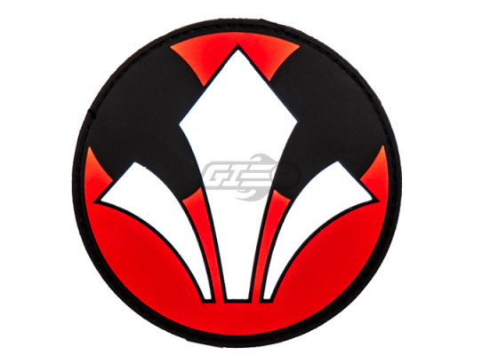 Airsoft GI Rebel Logo PVC Patch ( Black / White / Red )