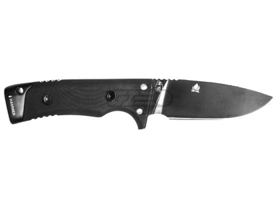 HX Outdoors Locke's Survival Knife w/ Kydex Holster & Fire Starter Stone ( Black )