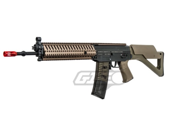 ICS SIG 551 MRS Carbine AEG Airsoft Rifle ( Flat Dark Earth / Black )