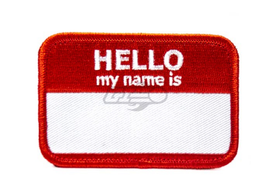 ill Gear HELLO MY NAME IS Velcro Patch