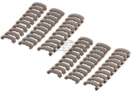 Lancer Tactical Rail Index Clips 60 Pieces Set ( Tan )