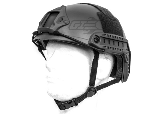 Lancer Tactical Ballistic Type Basic Version Helmet Helmet w/ Retractable Visor ( Black )