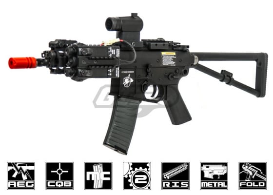 Knight's Armament PDW AEG Carbine Airsoft Rifle By Lancer Tactical ( Black )