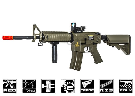 Lancer Tactical LT04T M4 RIS Carbine AEG Airsoft Rifle ( Tan )