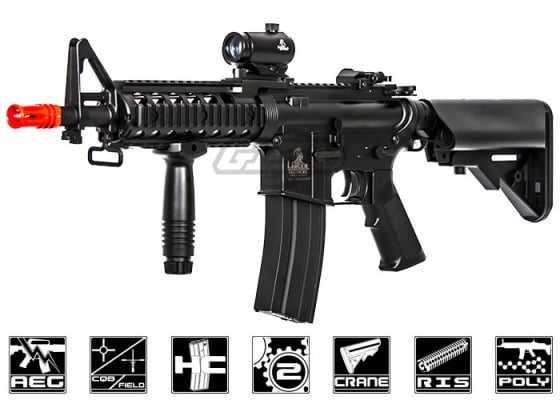 Lancer Tactical LT02C M4 RIS II Carbine AEG Airsoft Rifle ( Black )