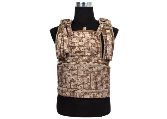 Pantac USA 1000D Cordura Molle MOD Tactical Vest ( Desert Digital / M )