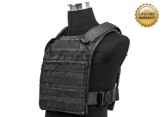 Pantac USA 1000D Cordura Molle Tactical Plate Carrier ( Black / Medium )