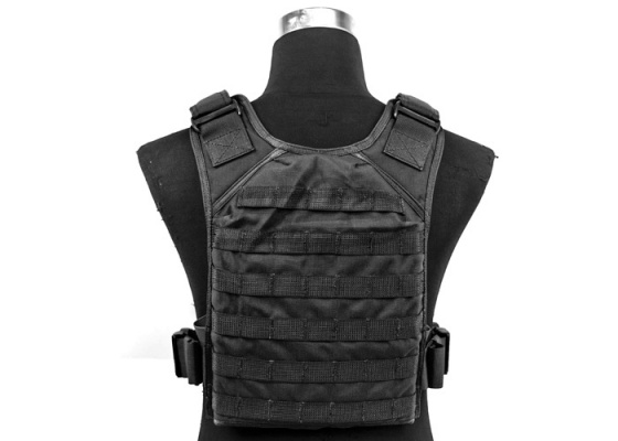 Pantac USA 1000D Cordura Molle Tactical Plate Carrier ( Black / Medium )