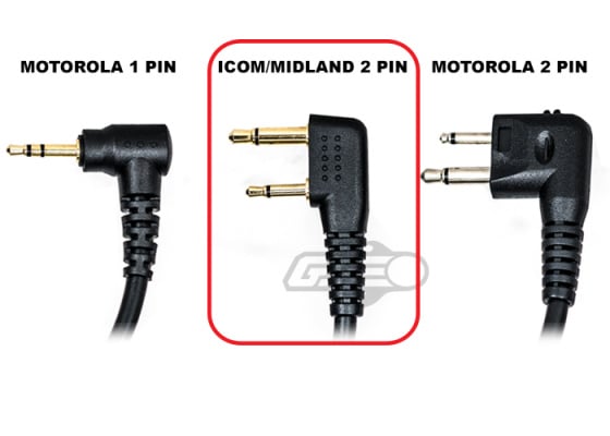 Lancer Tactical 02 Style TCI ICOM / Midland / Cobra 2 Pin Version PTT ( Black )