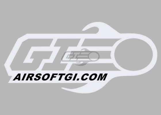 Airsoft GI Small Vinyl Decal Sticker ( White )