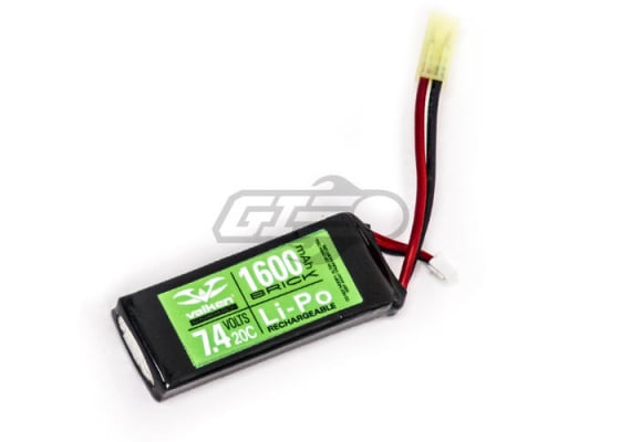 Valken Energy 7.4v 1600mAh 2s 20C LiPO Mini Battery