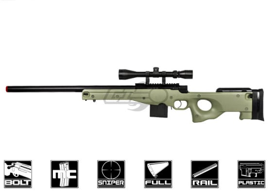 Well L96 Compact Bolt Action Sniper Airsoft Rifle w/ Scope ( OD Green )