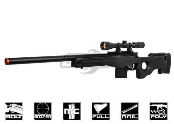 Well MK96 Compact Bolt Action Sniper Airsoft Rifle ( Black )