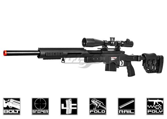 Well MB4410B Bolt Action Sniper Airsoft Rifle ( Black )