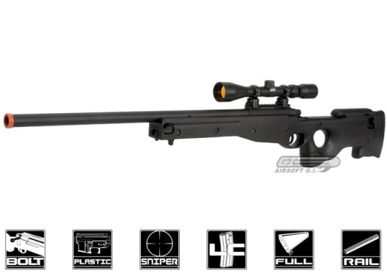 Tac 9 Industries MK96 AWP Bolt Action Spring Sniper Airsoft Rifle ( Black )