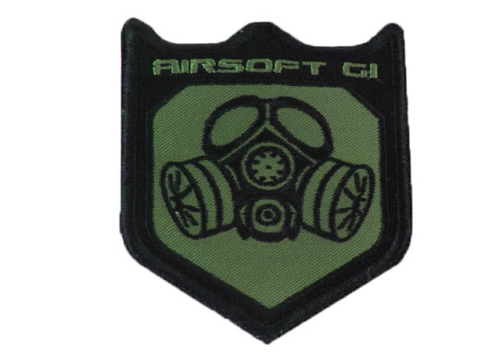 Airsoft GI Gas Mask Shield Patch Velcro ( OD Green )