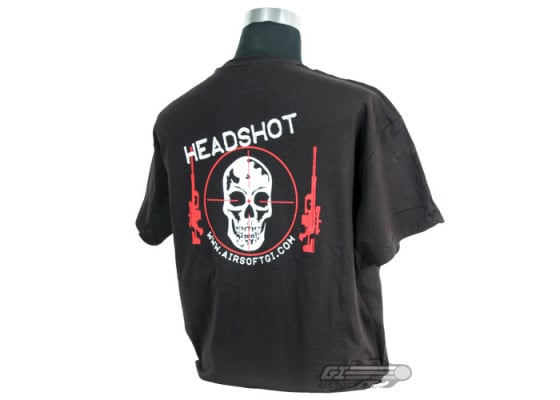 Airsoft GI Headshot T-Shirt ( Black / L )