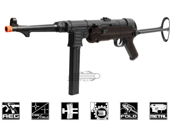 AGM MP40 AEG Airsoft SMG ( Black / Brown )