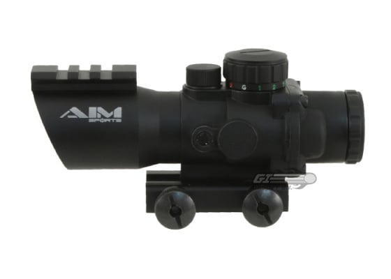 * Discontinued * AIM Sports 4x32 Tri-Illuminated Scope w/ Single Weaver Rail ( Ver.2 )