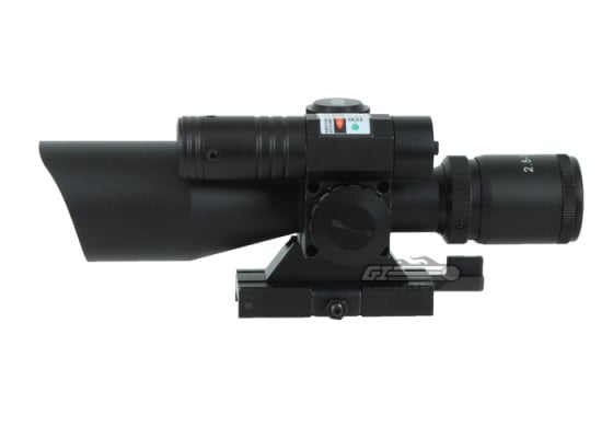 AIM Sports 2.5-10x40 Dual Illuminated Scope ( w/ Green Laser )