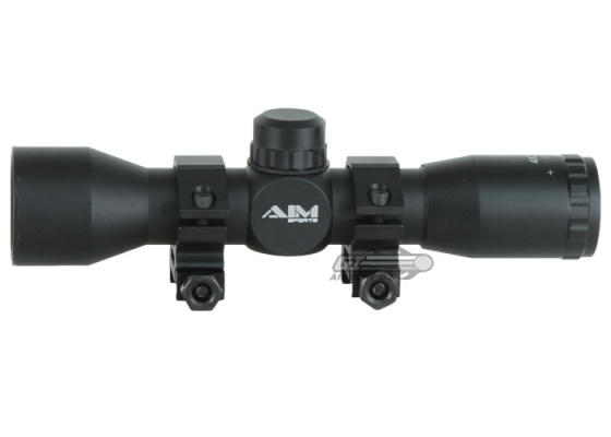 AIM Sports 4x32 Compact Mil-Dot Scope w/ Scope Rings