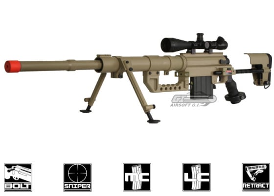 Ares M200 Bolt Action Spring Sniper / Gas Airsoft Rifle ( Tan )