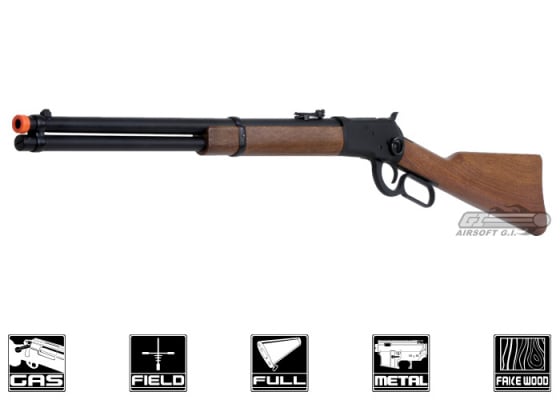 BRAVO Full Metal / Fake Wood 1892 Lever Action Gas Rifle Airsoft Gun