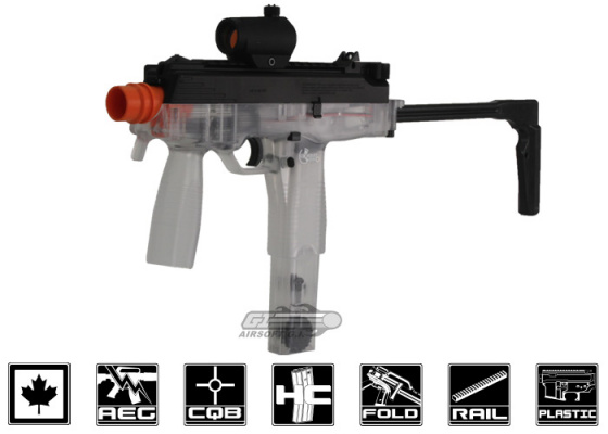 Combat Zone MAG-9 AEG Airsoft SMG ( Clear )