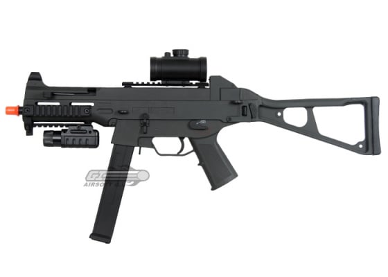 Double Eagle Full Metal Gearbox Tactical SMG-45 Airsoft AEG Rifle ( Black )