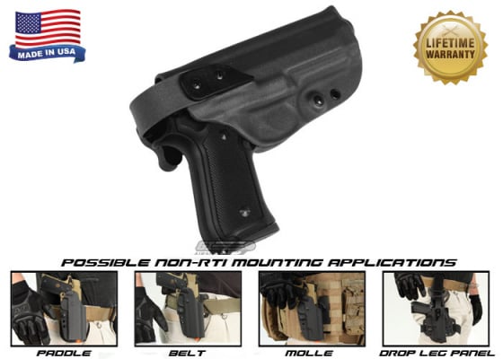 G-Code XST Non-RTI Beretta M9 w/ Rail / Non-Rail Standard Right Hand Holster ( Black )