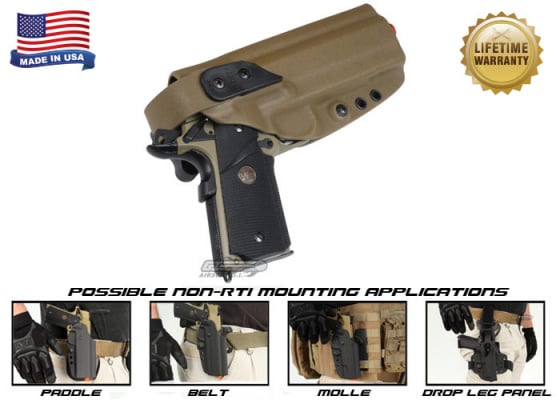 G-Code XST Non-RTI 1911 w/ Rail Standard Right Hand Holster ( Coyote )