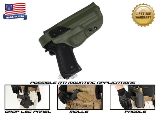 G-Code XST RTI Beretta M9 w/ Rail / Non-Rail Right Hand Holster ( OD Green )